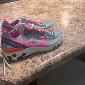 Nike Pink and Gray Athletic Shoes